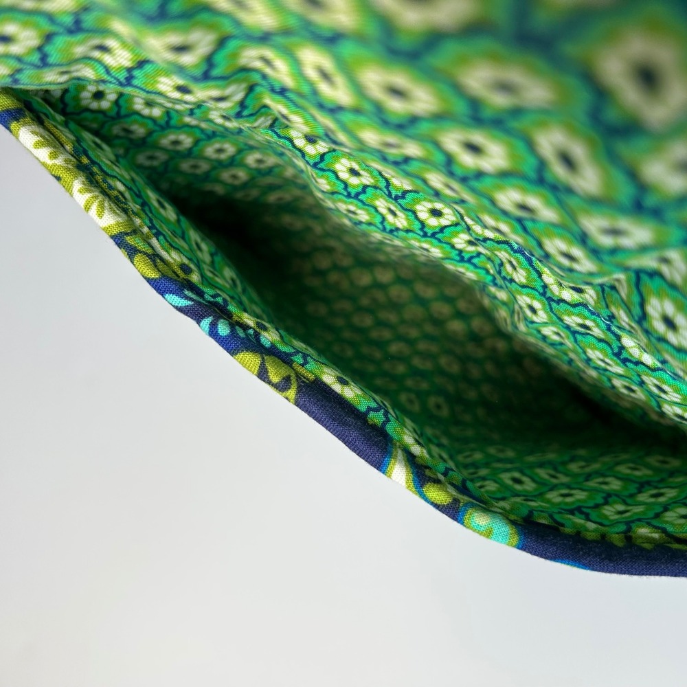 Vera Bradley Go Wild Paisley Quilted Cotton Mini Backpack Blue Green Floral - Picture 5 of 11
